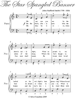 Star Spangled Banner Easy Piano Sheet Music Kindle Edition By