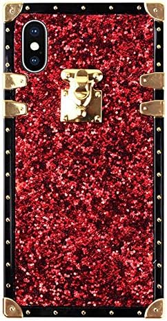 Xphone XS Max Case Compatible with Apple iPhone Xmax Cover Cases Bling Bumper Coque Protective Skin Luxury i Phone 10xs 10s 10max Funda IP 6.5 inch (Red)