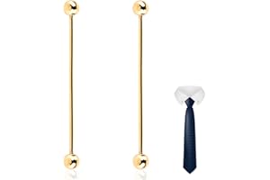 2Pcs Men Collar Bar Pin Set, Mens Tone Steel Tie Collar Bar Pin Stud Bar Clip Clasp Brooch Bar Tie Necktie Pins Clasp Shirt C