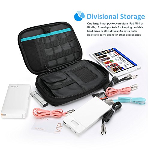 ProCase Electronic Organizer Travel Case, Universal Electronics Cable