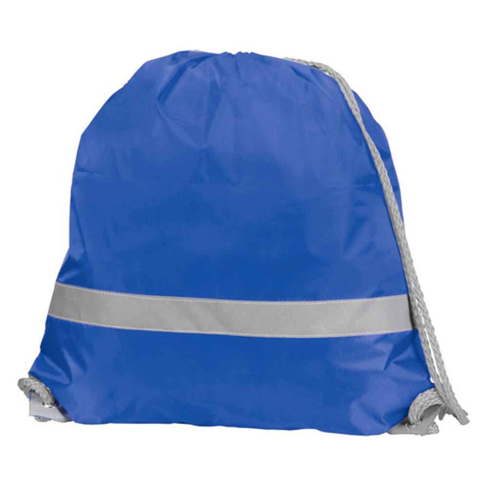 eBuyGB Pack of 50 High Visibility Reflective Drawstring Rucksack Casual Daypack, 2.7 L, Royal Blue