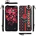 iPhone Xs Max Case, Dairnim Ultra-Slim Hand Strip Holder Kickstand [ 3D Rose Pattern Relief ] Soft TPU (Long Short Lanyard) Case Compatible iPhone Xs Max 6.5 inch, Brown
