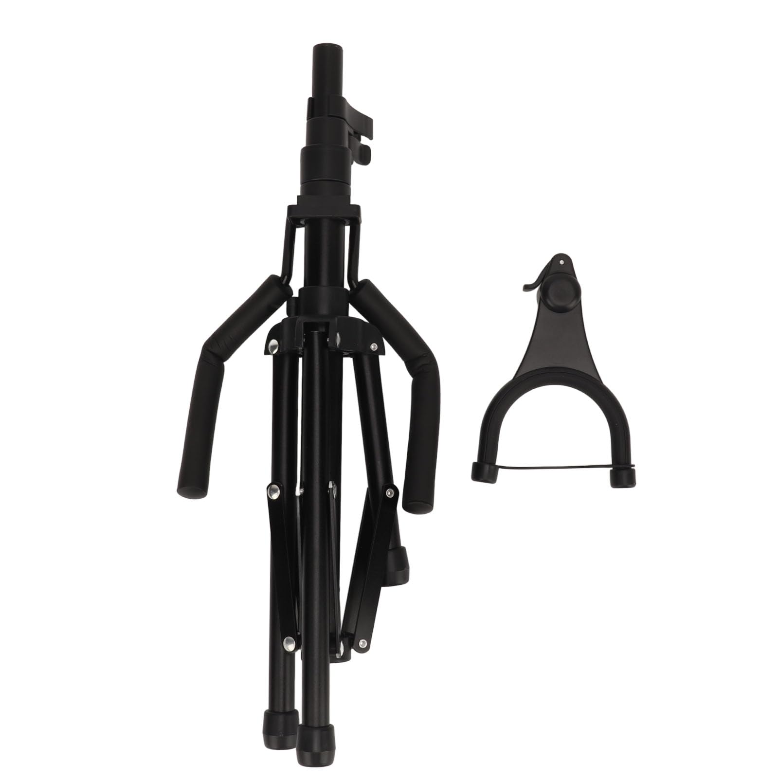 Adjustable Aluminium Violin Stand with Safety Lock, Tripod Metal Stand for Violin, Viola, Ukulele, Guitar, Mandolin