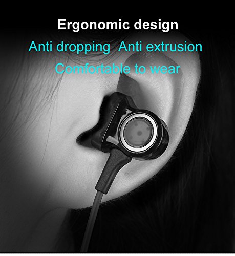 Wired Earbuds Earphones with Mic - Triple Driver earphones Deep Bass Stereo earphones in ear headphones with microphones,noise isolating,volume control,headset for smart phones,PC,tablet
