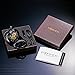 TREEWETO Mens Antique Mechanical Pocket Watch Lucky Dragon Hollow Double Case Skeleton Dial with Chain + Box