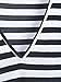 Sheinside Women's Black White Striped V Neck Loose Dress