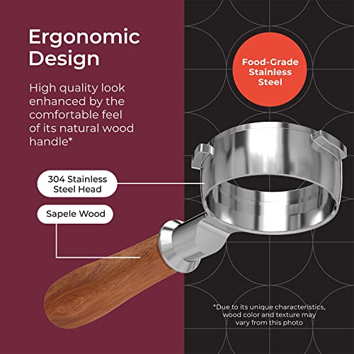 Mueller Bottomless Portafilter Handle Barista Tool, Compatible with