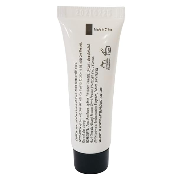 BULK SHAVING CREAM – 0.34 FL OZ TUBES, WHITE, PACK OF 144 – TRAVEL SHAVING CREAM – DISPOSABLE SHAVE FOAM UNITS FOR HOTELS & TRAVEL – UNSCENTED