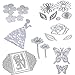 Dies Cut Cutting Die for Card Making Scrapbooking Heart Leaf Rose Flowers Beauty Lotus Root Girls Betterfly Love Stencils 3D Love Photo Frame Embossing Paper Cards for DIY Photo Album(Set 6)