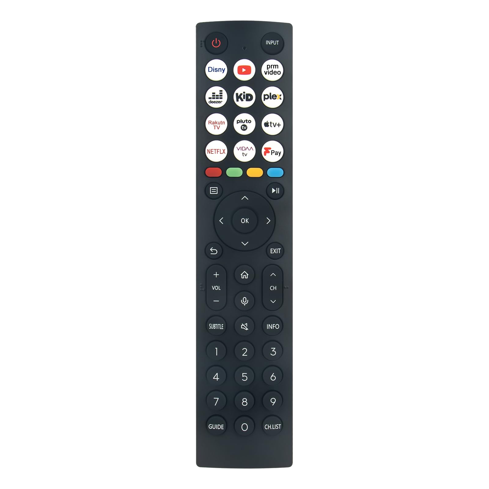 VINABTY ERF2K36H ERF2K36-0011 Replace Remote Control Fit for Hisense 2022/2023 LED/QLED 4K TV 55E7KQTUK 55E7KQTUK PRO 55U6KQTUK 58E6KTUK 65A6K With Voice Search Function