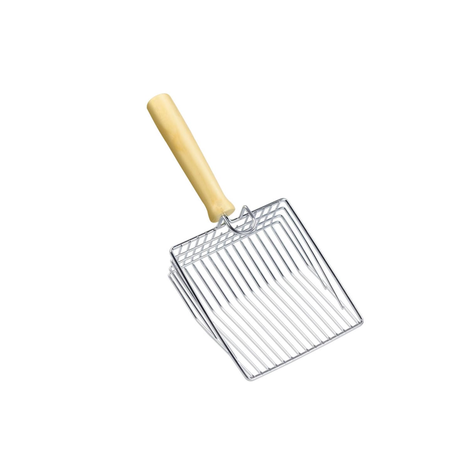 Lcvasvuz, Cat Litter Scoop, Stainless Steel, Metal Scoop, Efficient Filtration, Ergonomic Wooden Handle, Indoor Use, 25x114.99x4 cm, Primary Color