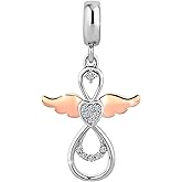 LSxAB Wings of Angel Charms fits Pandora Bracelets for Women Angel Wings Charm for Bracelets Necklace Pendant for Women Jewelry
