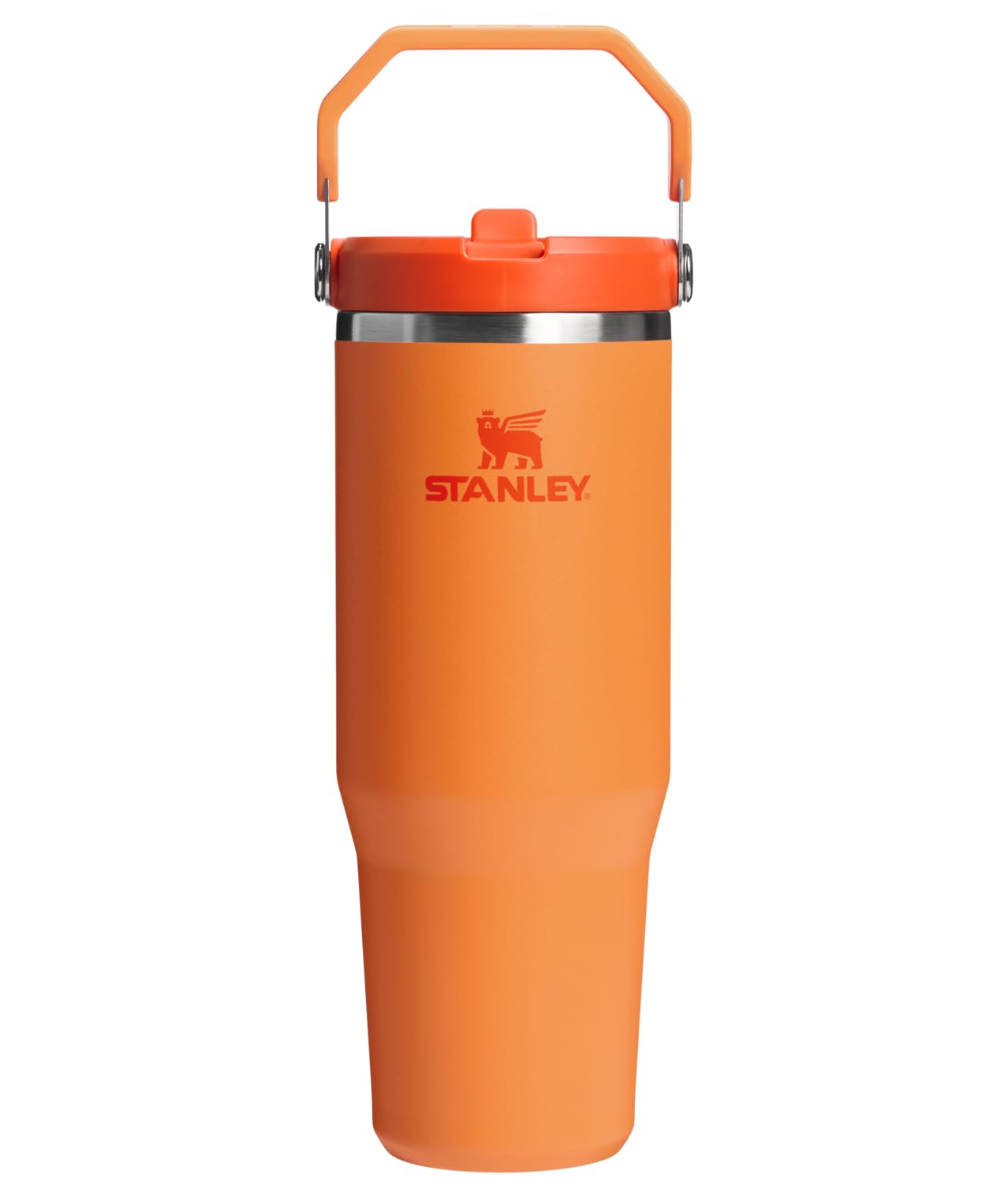 STANLEY IceFlow 2.0 Flip Straw Tumbler with Handle 30 oz | Twist On Lid and Flip Up Straw | Leak Resistant Water Bottle | Insulated Stainless Steel | BPA-Free | Goldenrod Coral Image