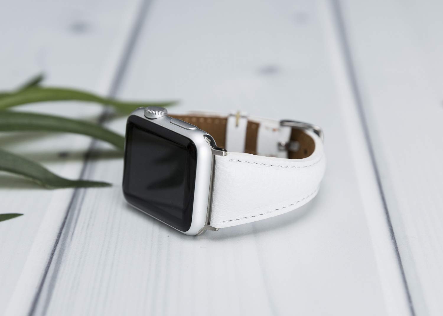 white leather apple watch band 38mm