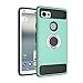 Newseego Compatible with Google Pixel 2 XL Case with Armor Dual Layer 2 in 1 with Extreme Heavy Duty Protection and Finger Ring Holder Kickstand Fit Magnetic Car Mount for Google Pixel 2 XL-Green