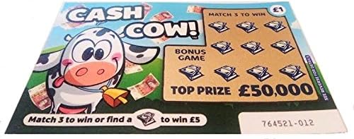 Fake Joke Scratch Cards - Fake Parking Tickets - Fake Pregnancy - Free Delivery (Cash Cow Card)