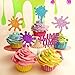 24pcs Glitter Slime Cupcake Toppers for Slime Birthday Party Shower Painting Party Art Themed Party Decoration Supplies