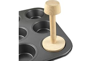 Tart Tamper Pastry Tamper Double Side Wooden Egg Tart Tamper Mold DIY Cake Pastry Pusher for Kitchen Party Baking Tools, Pie,