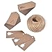 100 Pcs Kraft Paper Hollow Christmas Tree Gift Tags with String Christmas Wrapping Tags Blank Brown Gift Tag Vintage Craft Hang Tags with 100 Feet Jute Twine