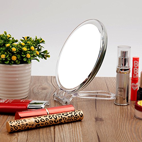 image for Miss Sweet Folding Hand Held Mirror with 10x Magnification & True Imag