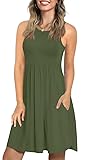 LONGYUAN Women's Work Sleeveless Tank Dresses