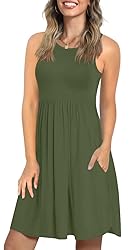 LONGYUAN Women's Work Sleeveless Tank Dresses