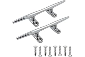 Ayunwei 316 Stainless Steel Dock Cleats Rope Cleat Open Base Cleat for Boats Marine and Decoration of 2 pcs