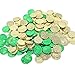 JOYIN 208 St Patrick’s Day Lucky Leprechaun Plastic Coins and 1 Large Green Cauldron with Handle Saint Patricks Pot of Gold Party Supplies