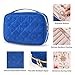 Sodhue Travel Jewelry Organizer Case Large Capcity Jewelry Storage Bag with Zipper Pocket Portable Travel Jewelry Box for Earrings Necklace Rings Bracelet,Blue
