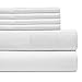 Lux Decor Collection Bed Sheet Set - Brushed Microfiber 1800 Bedding - Wrinkle, Stain and Fade Resistant - 4 Piece (Queen, White)