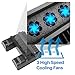 TNP Vertical Stand with Cooling Fan and Controller Charger For PS4 w/ DualShock 4 Charging Docking Station Hub, 12 Game Disc Storage Organizer, 3 Built-in Cooler Fan For PlayStation 4 / PS4 Slim / Prothumb 3