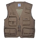 Outdoor Fly Fishing Vest with 16 Pockets. Breathable active wear Jacket for Fishing, Photography, Sports, Hiking, Cycling and Hunting. Lightweight Mesh Fabric - great to hold all your Gear!