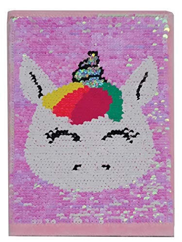 iscream Glittery Flip Sequin Unicorn Book-Bound Lined-Page 8.5