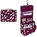 Tancendes Waterproof Travel Bag Makeup Bag Cosmetic Bag Travel Kit Organizer Bathroom Storage Cosmetic Bag Carry Case Toiletry Bag Multifunctional Pouch Hanging Toiletry Bag Polka Dot Red