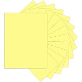 Goefun 80lb 24 Sheets Yellow Cardstock 8.5 x 11 Thick Paper | Card Stock Printer Paper for Invitations, Menus, Wedding, DIY Cards