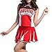Colorful House Womens Cheerleader Costume Uniform Fancy Dress Red, US 14-16 (XL)
