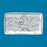 Basic Spirit Pewter Moose Tiny Tray, 4.5 Inch Length, Trinket Dish Ring Holder Gift Box