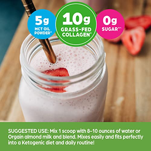 Orgain Keto Collagen Protein Powder with MCT Oil, Vanilla Paleo