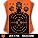 25 & 50 Pack - Reactive Splatter Shooting Target - 12 x 18 Reactive Splatter Orange Target - Targets for Indoor/Outdoor Range - Best Target for Rifles, Pistols, Handguns, Airsoft and Shotguns