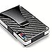 Veanic ZH-101 Slim Carbon Fiber Credit Card Holder Minimalist Business Card ID Holder RFID Blocking Front Pocket Wallet Money Clip