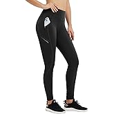 baleaf Women's Cylcing Tights Fleece Lined Leggings Pockets Water Resistant Thermal Warm High Waisted Running Pants