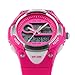 Children Watch Boys Girls Outdoor Sports Watch Digital Analog LED Quartz Watch Waterproof Sports Wrist Watch-Pink
