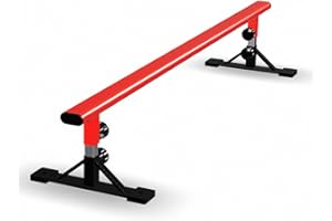 FreshPark Professional Skatepark 71.5" Solid Grind Rail - Height Adjustability: 9" - 19" H - Portable, Extendable, Durable