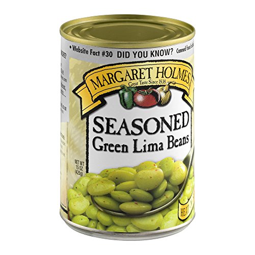 Margaret Holmes, Medium Seasoned Green Lima Beans, 15oz Can (Pack of 6