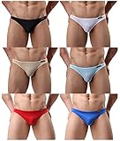 YKC Men Briefs Low Rise Ice Silk Sexy Bikinis Seamless Underwear