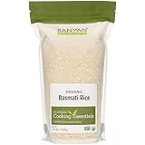 Banyan Botanicals Organic Basmati Rice - Certified USDA Organic - Long-Grain Aromatic Rice Variety - Fluffy & Quick Cooking