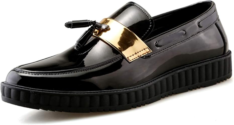 Amazon One Max ローファー メンズ 厚底 タッセル ビジネスシューズ スリッポン ウォーキング 合皮 革靴 スタイリッシュ 幅広 通気 防滑 紳士靴 ビジネスシューズ