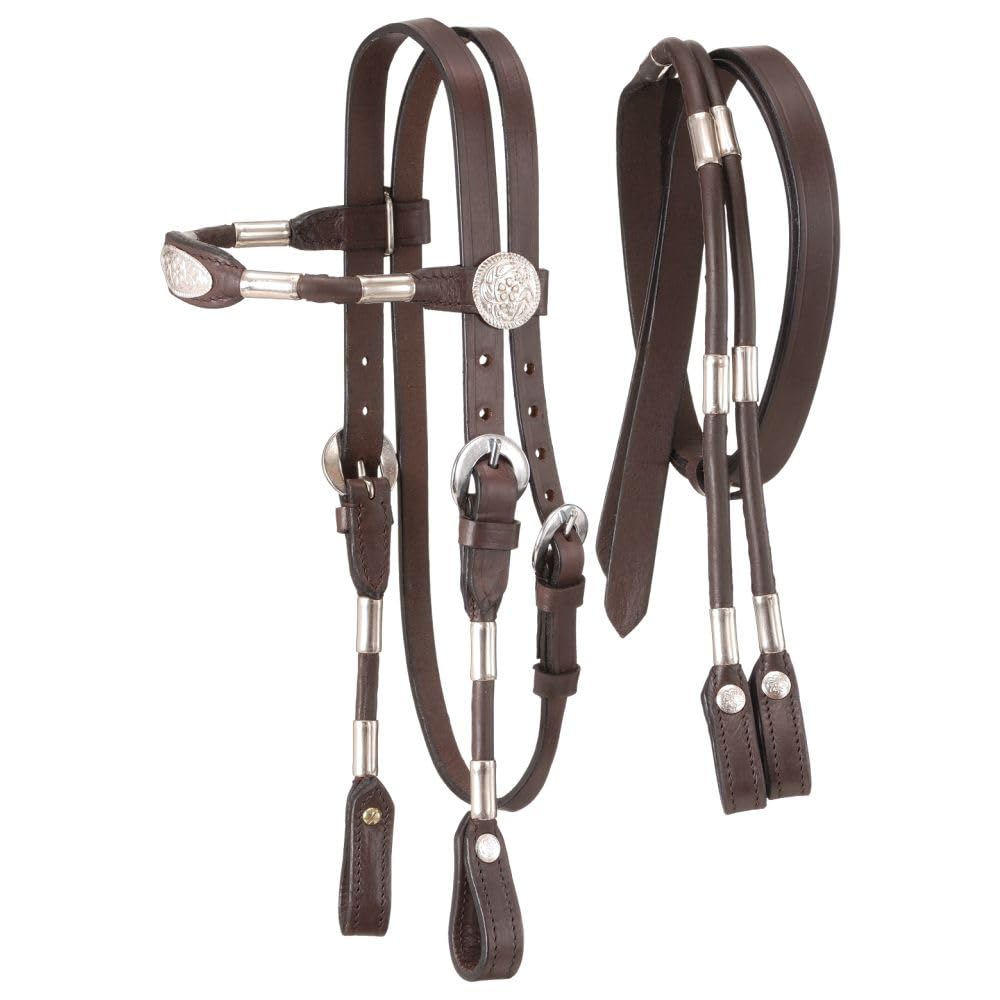 Tough 1 Miniature Poco Headstall with Reins, Dark Oil