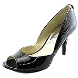 MICHAEL Michael Kors Women's Nathalie Open Toe d'Orsay Pumps, Black, 8.5 B(M) US
