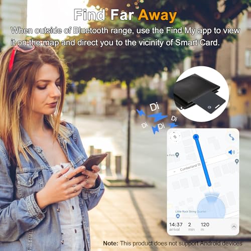 [Apple MFi Certified] LBPRT Airtag Card Rechargeable Wallet Tracker Thin 1.6mm 4 Pack, Smart Air Tag Work with Apple Find My (iOS Only, Android not Supported), Item Finder Locator for Luggage Suitcase